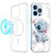 LYUBFDC Magnetische Handyhülle für Apple iPhone 12/12 Pro 6,1 Hülle [Kompatibel mit MagSafe], Militärschutz Kratzfest Schutzhülle mit Schön Stitch Muster Kawaii Anime Case für iPhone 12 Pro, Cute1
