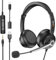 Wantek Cuffie con microfono,USB/Tipo c/3,5 mm jack 3 in 1 Cuffie con Filo PC,con riduzione del rumore e regolazione del volume per Call Center, Skype, Zoom, Home Office, corsi online