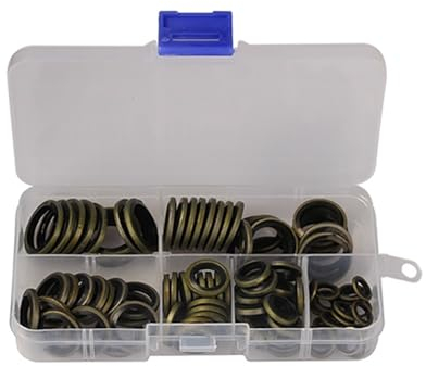 150/100 Stück Bonded Seal Dichtring Sortiment Kit Ölablassschraube Kombinierter Unterlegscheiben-Dichtungssatz M6 M8 M10 M12 M14 M16 M18 M20 M22 (Size : 100pcs)