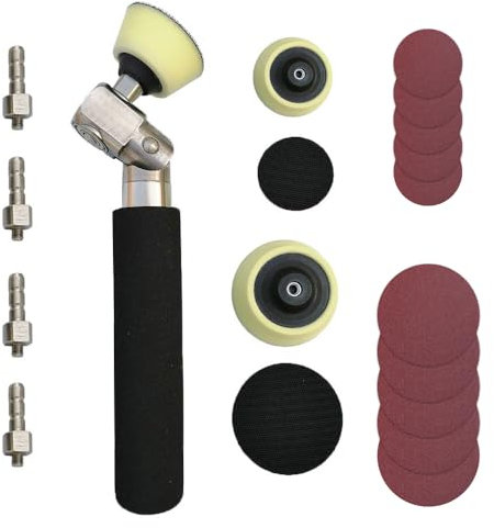 Woodworking Sanding Tools Hand Held Bowl Sander - Passive Rotary Sander with Rotatable Spindle Head 2 Inch 3 Inch Pads