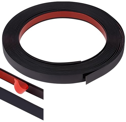 OLYCRAFT Black Compact PVC Edge Banding, 5M/16.4ft, Self Adhesive, Furniture Edge Protector, Wall Border Tape for DIY Walls, Table, Cabinet, Ceramic Tile Decoration