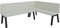 FURNISTAR Eckbank Akiko Metal A - Eckbankgruppe für Ihrem Esszimmer, Küche modern, Sitzecke, Essecke. Perfekt für Küche, Büro und Rezeption. Solide und Starke Verarbeitung. (196x142-Rechts-Inari22)