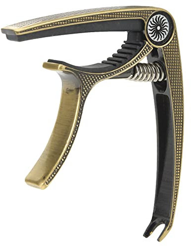 Capotasto per Chitarra in Metallo per Chitarre Elettriche Acustiche a 6 Corde Ukulele, Mandolino, Banjo, Accessori per Chitarra (Bronzo)