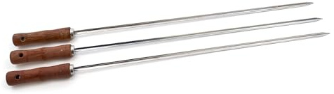 BonFeu BonSkewer Grillspieße-Set (3-teilig) – 75 cm Edelstahl Schaschlikspieße – Extra Lange Profi-Spieße für BonBiza, BonVes & Feuerschalen – Robustes Grillzubehör für Fleisch, Fisch & Gemüse