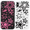 Foonary 2 Pack Phone Case Compatible with iPhone X/XS 5.8, Slim Fit Soft Silicone TPU with Fashion Star Design Aesthetics Pattern, Shockproof Bumper Protector Matte Cover for iPhone X