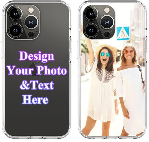 Upload Your Image Print Phone Cover for 15 14 13 12 11 Pro/Max/Mini XR X Xs Max Shockproof Protective Case for Boys and Girls, Brothers and Sisters Clear