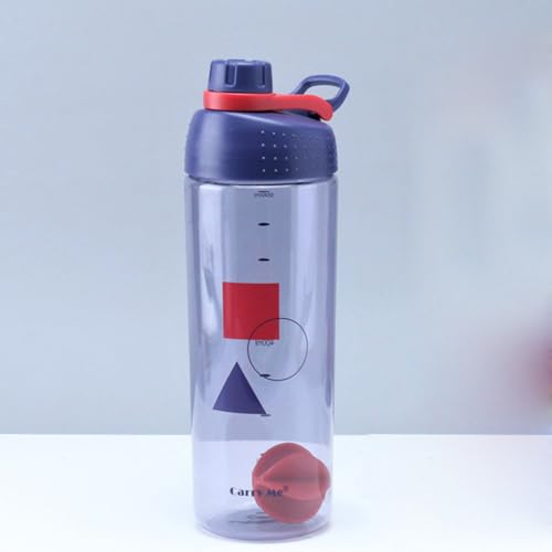 Vllcsla Mezclador de Proteínas Shaker Proteinas 800ml Mezclador de Batidos para Gym - Botella Mezcladora de Proteinas con Tapa de Rosca sin BPA, Agitador de Proteínas a Prueba de Fugas