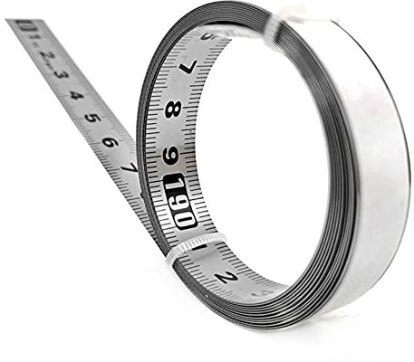 Rfeeuubft Selbstklebende Skala aus Edelstahl, Metalllineal, Klebstoff, A-500 cm