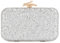 Syrads Pochette per Donna Borsa da Sera Pochette con Catena per Festa di Nozze,Argento