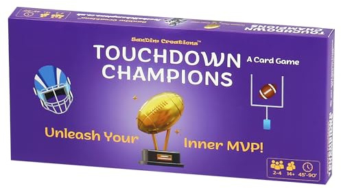 SanDim Creations Touchdown Champions Football Card Game - Sports Strategy Card Game - Family Game Night Card Games for 2-4 Players - Perfect for Gifts Super Bowl Parties 14+ by
