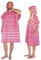 LeStoff Badeponcho - 100% Bio-Baumwolle - Leicht, Saugstark, Schnelltrocknend, Strandponcho Kapuze, Handtuchponcho, Surfponcho, Umkleideumhang, Handtuchkleid, Duschponcho, Umziehponcho (Fuchsia, M)