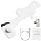 Pulvérisateur Bidet non électrique, SenDeluz Bouton poussoir réglable Toilette Japonaise avec Double Buses rétractables autonettoyantes pour eau froid de toilette bidet Abattant WC Alle De Bain