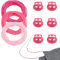 NBEADS 9m Gummischnur, 2mm Gummihohlschlauch Strickschnur mit 5.5mm Loch Nadelstopfen zum Halten von Stichen Armband Halskette Perlen, Rosa Serie