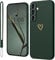 Mitetabo für Samsung Galaxy S24 Hülle Silikon Handyhülle Samsung Galaxy S24 mit Gold Liebesherz, Dünn Gold Love Schutzhülle Slim Kratzfeste Rundumschutz Case für Samsung S24 5G Nachtgrün