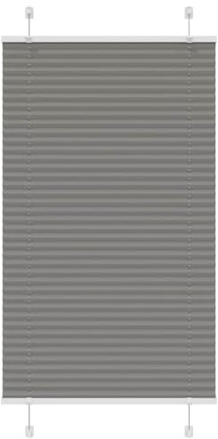 vidaXL Plissee Anthrazit 70x100 cm Stoffbreite 69,4 cm Polyester, Faltrollo, Klemmfix, Plisseerollo, Jalousie, Rollo, Plisseerollo für Fenster