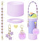 UBEEKOO Silicone Boot Set for Owala Water Bottle 24 oz, Decorations for Owala FreeSip, Water Bottle Handle Strap for Owala Accessories, for Women and Men,Purple