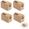 4 Stück Miniatur Umzugskarton, Mini-Umzugskartons, Puppenhaus Briefkasten Wichtel Zubehör, Umzugskartons für Basteln und Dekoration, 8 x 4,4 x 5 cm Große
