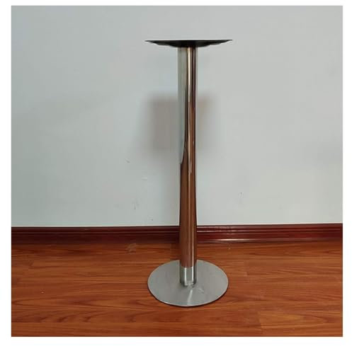 LIQONWAG Möbelfüße, Rundes Untergestell, Metall-Stehtischgestell, Bistrotisch, Möbelfüße, Tischbeine, Küchentisch, Esstisch, Beistelltischgestell Couchtischgestell, Tischgestell, 1 Stück/Sier/110Cm/43