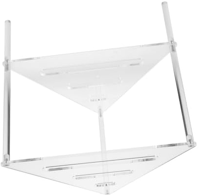 Garneck Triangle Acrylic Shower Organizer for Water Drainage Potted Holder Rack Flower Pot Stand Heavy Duty Plant Shelf for Bathroom and Home Decor