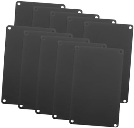 Ciieeo 10pièces Lot De Plaques Vierges Aluminium Pour Gravure Fabrication Artisanale Finition Oxydée Noire Plaques Nominatives Industrielles
