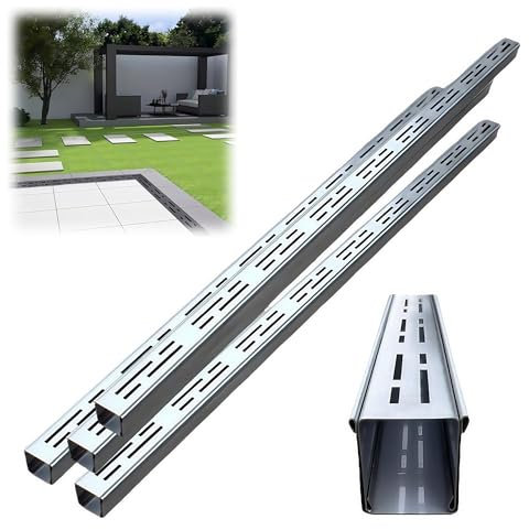 4 Pack,Entwässerungsrinne Abdeckung Schmale regenrinne, Entwässerungsrinne Für Gehweg/Garten/Hof/Terrasse, 1m Lange Entwässerungsrinnen Für Den Außenbereich Aus Rostfreiem Stahl(5x3cm(2x1-1/5))