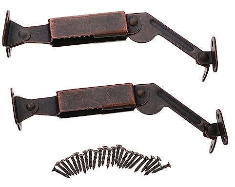 HOLIDYOYO 2Stücke Stützscharnier für Deckel Aufgeraute Unterstützung mit Scharnier für Sanftes Schließen für Schranktüren und Boxen Einfache Installation Schützt Quetschungen