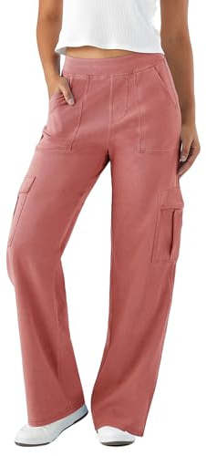 LaiEr Pantaloni da Passeggio Gamba Dritta da Donna,Fondo da Lavoro Casual,Adatto da Danza di stradaTrekking Abbigliamento da Strada All'aperto da Strada con Tasche.