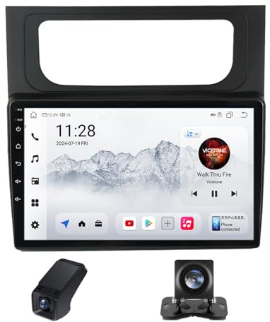 Android Radio de para Volkswagen Touran 2 1T 2010-2015, Radio con Pantalla Táctil/Wireless Carplay y Android Auto/Bluetooth/WiFi/GPS/FM+Camara Marcha Atras Control del Volante(X2)