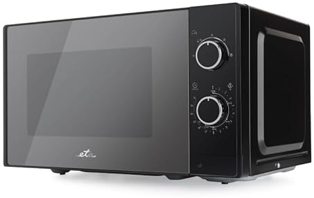 ETA Marvello Mikrowelle I 20 L I 700 W I 5 Leistungsstufen I Auftaufunktion I Schwarz
