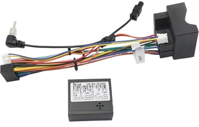 Kit Instalación Marco Radio Coche Decodificador Caja Canbus 16 Pines para Seat para Leon Mk2 2005-2012 Arnés Cableado 9 Pulgadas 22,86 Cm Marco Panel Tablero Android(Cable Canbus)