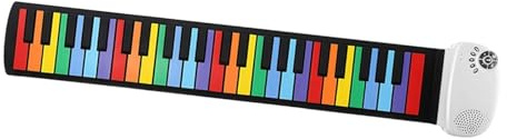 KIXZSAZ Tragbares Reiseklavier mit 49 Tasten zum Aufrollen – ideal für Kinder, die ihre musikalische Kreativität entdecken möchten. Leistungsparameter: 5 V/1000 mA.