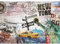 Runa Art Fototapeten 396 x 280 cm Holzoptik New York USA - Vlies Wanddekoration Wohnzimmer Schlafzimmer - Deutsche Manufaktur - Bunt 9369012a
