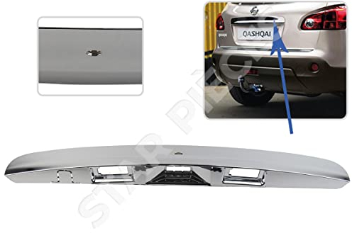 Poignée de coffre compatible pour Nissan Qashqai (2007-2013) baguette de coffre complète AVEC fonction I-KEY (bouton ouverture automatique) avec ou sans option camera de recul (chromée)