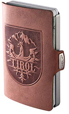 I-CLIP ® Original | Portafoglio Uomo in Pelle | Mini Porta Carte di Credito | Portatessere Tascabile Piccolo Slim | Idea Regalo Uomo | Wallet Originale da Collezione | Tirol Rovere