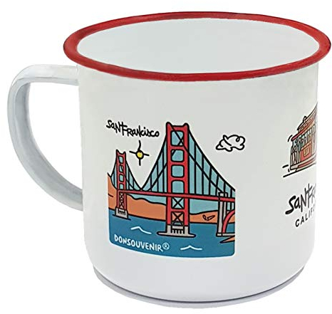 DONSOUVENIR Tasse San Francisco Retro Metallbecher