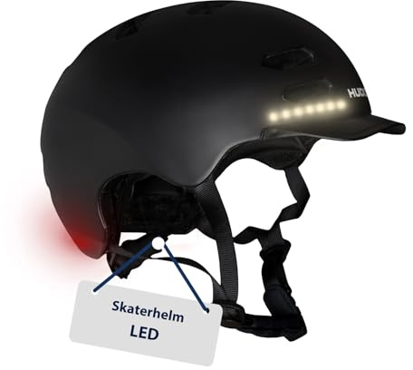 HUDORA Skaterhelm LED, schwarz
