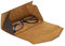 Solo Pelle Faltbares Brillenetui aus echtem Leder, tragbare Brillenbox zum falten, Brillen Etui mit Magnetverschluss Sonnenbrillenetui für Herren Damen Kinder (Vintage Braun)