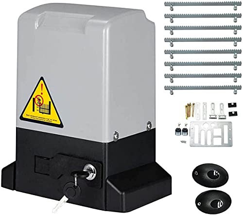 SUDEG Motorisation Portail pour Porte Coulissante, Motorisation pour Portail 550W Porte -Ouvre-Porte Automatique avec 2 Commandes Supprimées&Capteur Infrarouge 1200KG