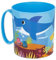 ILS I LOVE SHOPPING Tazza Bicchiere in plastica 350ml per Microonde con manico Bambini colazione BPA-free (Baby Shark)