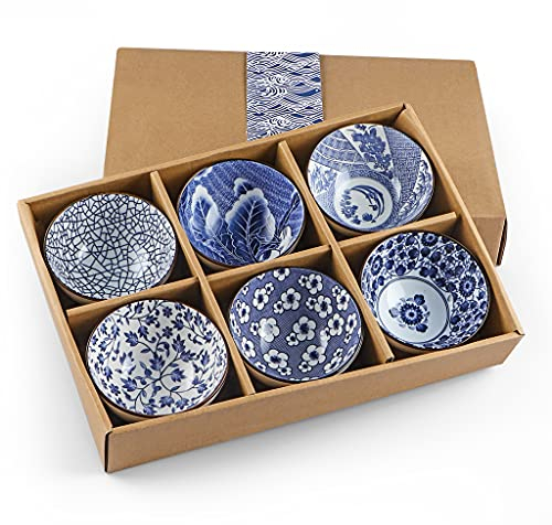 Skelang 6 Pcs Bol petit dejeuner porcelaine, bols cereales, bol soupe céramique, pour stocker des céréaless, de la soupe, du dessert, du riz