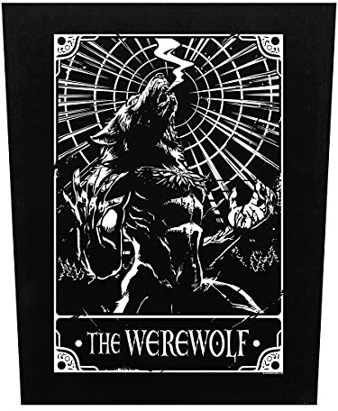 Deadly Tarot The Werewolf Rücken Patch Schwarz 29.5x36cm
