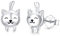 Katze Ohrstecker 925 Sterling Silber Kleine Katzen Ohrringe Hypoallergene Tier Ohrringe Katze Schmuck Geschenke für Kinder Mädchen Damen 10 mm
