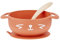 Babymoov Coffret repas 15-24 mois 2 pièces TAST'ISY Renard Terracotta - 1 bol antidérapant + 1 cuillère ergonomique - Développement de la motricité fine