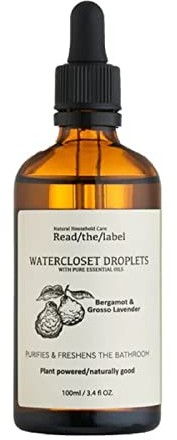 Vanilla Blanc Water Closet Droplets for Toilet Odours, Poo Drops for Toilets (Bergamot and Grosso Lavender)