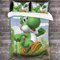 ANSSON Yoshi Bettwäsche + Kissenbezug,Luigi Kinder Bettwäsche-Sets,Hypoallergen Bettwäsche,Schlafzimmer dekorative Mikrofaser Bettbezug (135x200cm+80x80cmx2, Yoshi1)