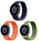 ZoRoll 3 Stück 22mm Armband für Amazfit Balance/Bip 6/Bip 5/GTR 4/GTR 3 Pro/GTR 3/GTR 2e/GTR 2, Nylon Klettverschluss Ersatzarmband für Amazfit Cheetah/Cheetah Pro - Gelbgrün+DunkelBlau+Orange