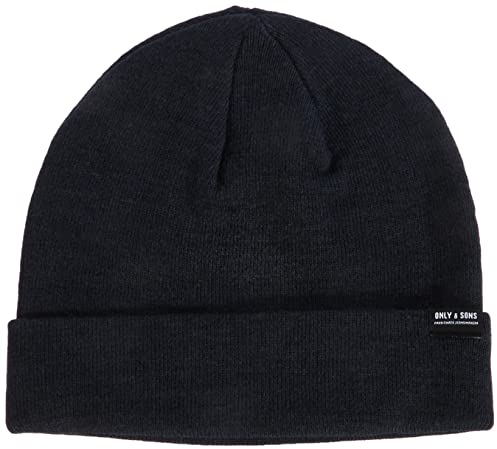 ONLY & SONS Herren ONSEVAN Life Knit Beanie NOOS Hut, Dark Navy, ONE Size