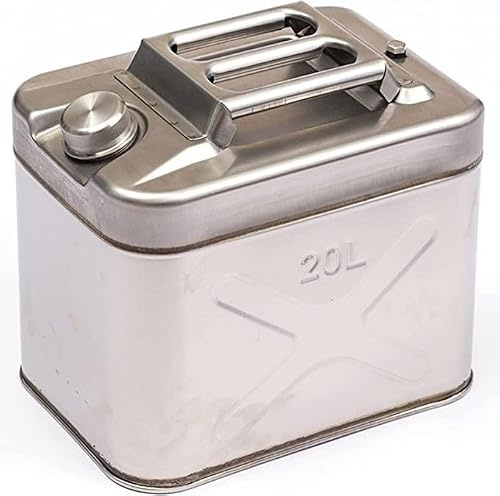 CHUNTIANMEI Jerrican en Métal 10L/20L/30L/40L/50L/60L Carburant Métal Canister Bidon Métal,Jerrican en Métal Jerrican Essence pour Carburant,pour Essence Et Diesel,20L