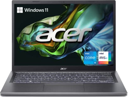 Acer Aspire 5 14 Slim Laptop | 14 WUXGA (1920 x 1200) IPS |Core i5-1335U | Intel Iris Xe Graphics | 8GB LPDDR5 | 512GB Gen 4 SSD | Wi-Fi 6E | USB4/Thunderbolt 4 | Backlit KB | A514-56M-57M-577 6D