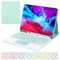 Funda con Teclado Español para iPad 10th Generation 2022 & 11th (A16, 2025) Pulgadas con Touchpad, Carcasa PU Delgada con 7 Colores Retroiluminados Teclado Bluetooth Inalámbrico Magnético (Green)